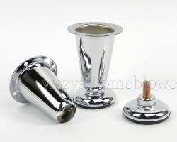 Noga metalowa 780 z regulacją h100 chrom