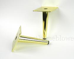 Noga metalowa skośna 120 h130 złota
