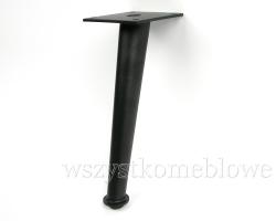 Noga metalowa SKOŚNA h200 czarna