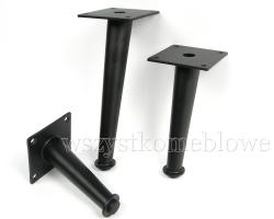 Noga metalowa SKOŚNA h120 Czarna