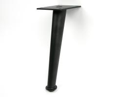 Noga metalowa SKOŚNA h150 czarna