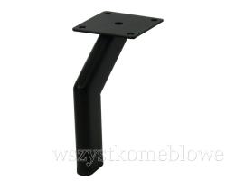 Noga metalowa UKOŚNA h150 czarna