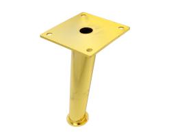 Noga metalowa SKOŚNA h120 Złota