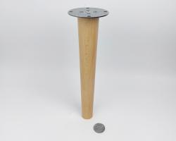  Noga drewniana STOŻEK h32cm z blachą montażową 