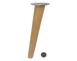  Nóżka drewniana STOŻEK SKOŚNY h32cm z blachą montażową 