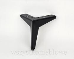  Noga metalowa GWIAZDA h135 czarna struktura 